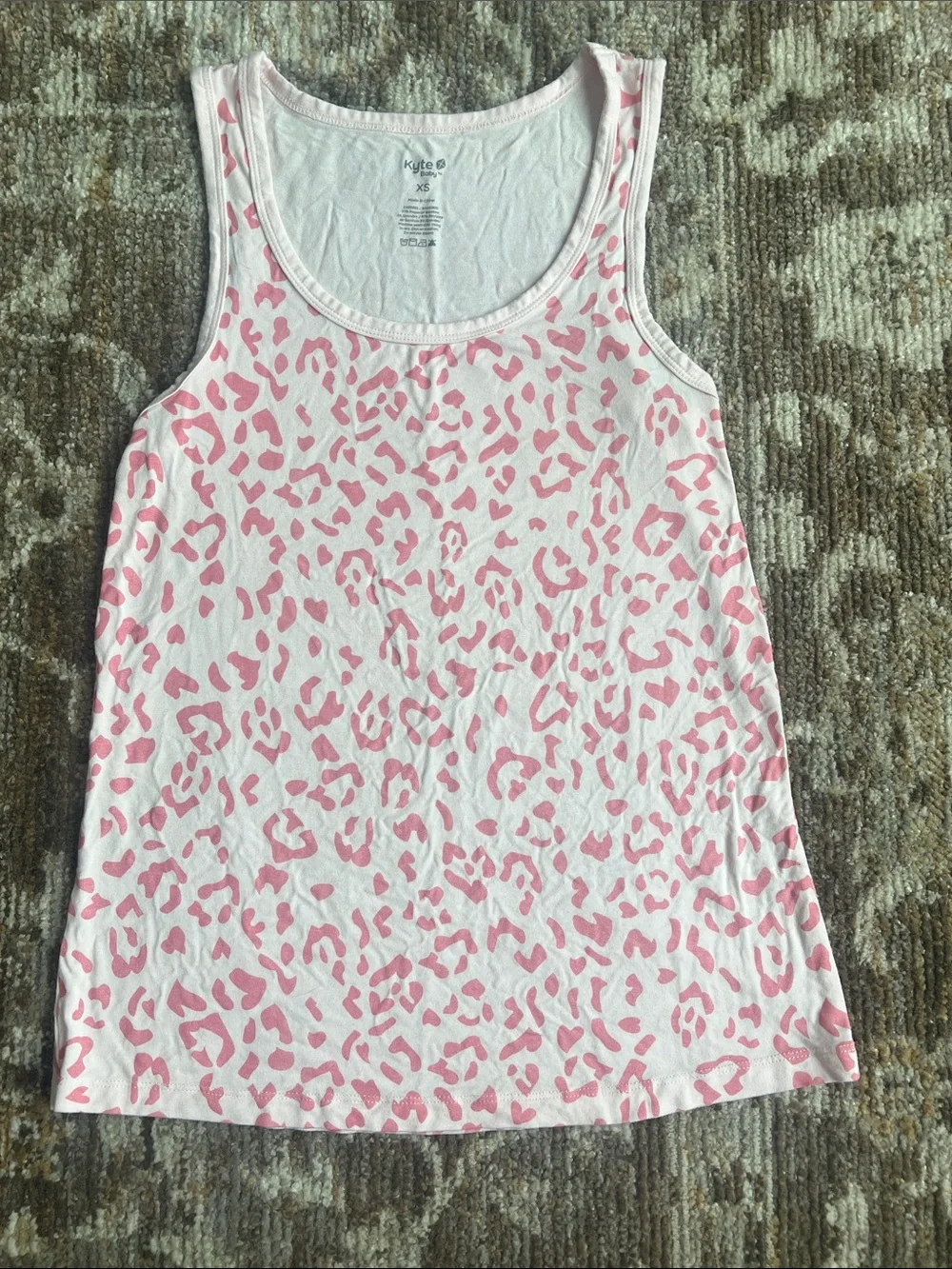 Kyte Baby Pink Sakura Leopard Tank Top & Shorts Pajama Set